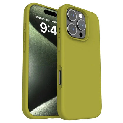 For iPhone 16 Pro Magnetic Case PC+Liquid Silicone Anti-Scratch Phone Cover
