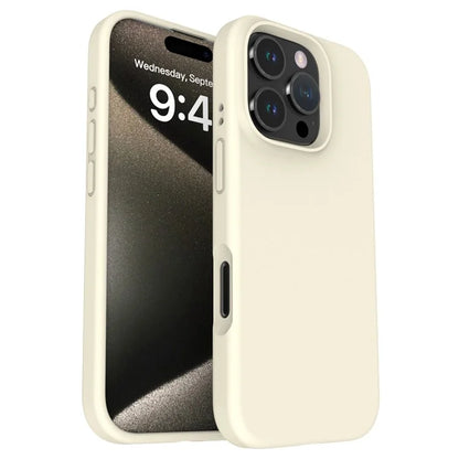 For iPhone 16 Pro Magnetic Case PC+Liquid Silicone Anti-Scratch Phone Cover