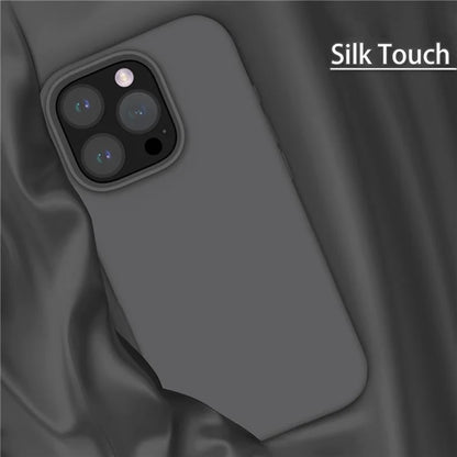 For iPhone 16 Pro Magnetic Case PC+Liquid Silicone Anti-Scratch Phone Cover