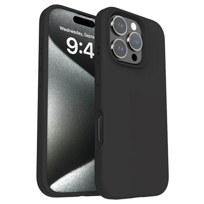 For iPhone 16 Pro Max Magnetic Case PC+Liquid Silicone Anti-Scratch Phone Cover