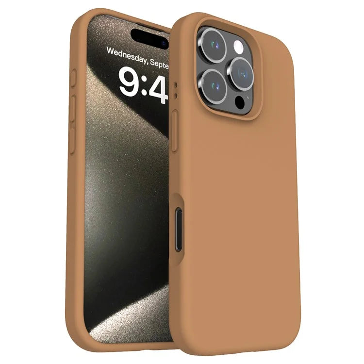 For iPhone 16 Pro Max Magnetic Case PC+Liquid Silicone Anti-Scratch Phone Cover