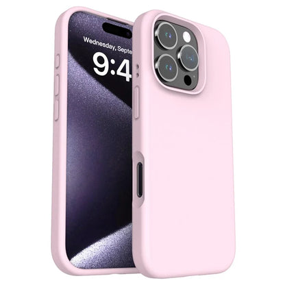For iPhone 16 Pro Max Magnetic Case PC+Liquid Silicone Anti-Scratch Phone Cover