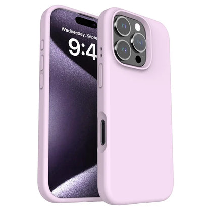 For iPhone 16 Pro Max Magnetic Case PC+Liquid Silicone Anti-Scratch Phone Cover
