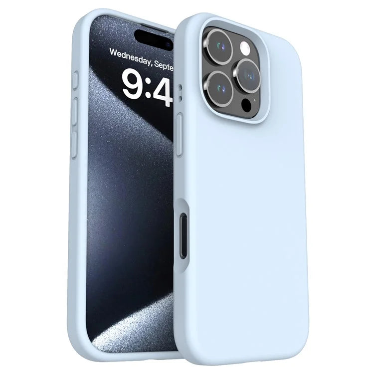 For iPhone 16 Pro Max Magnetic Case PC+Liquid Silicone Anti-Scratch Phone Cover