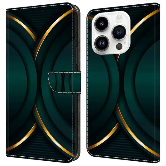 For iPhone 16 Pro Max Case 3D Pattern PU Leather Wallet Phone Cover with Stand