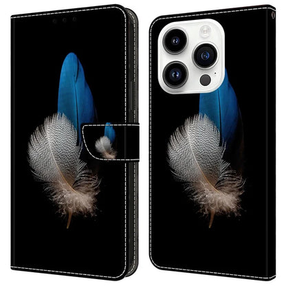 For iPhone 16 Pro Max Case 3D Pattern PU Leather Wallet Phone Cover with Stand