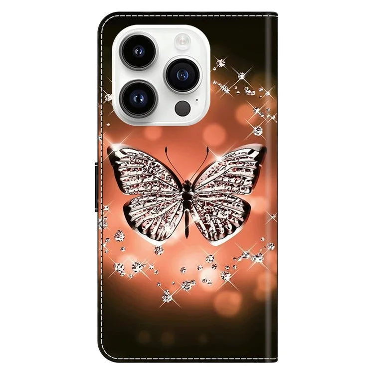For iPhone 16 Pro Max Case 3D Pattern PU Leather Wallet Phone Cover with Stand