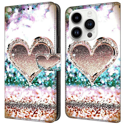 For iPhone 16 Pro Max Case 3D Pattern PU Leather Wallet Phone Cover with Stand