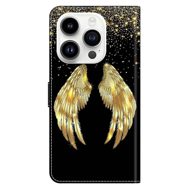 For iPhone 16 Pro Max Case 3D Pattern PU Leather Wallet Phone Cover with Stand