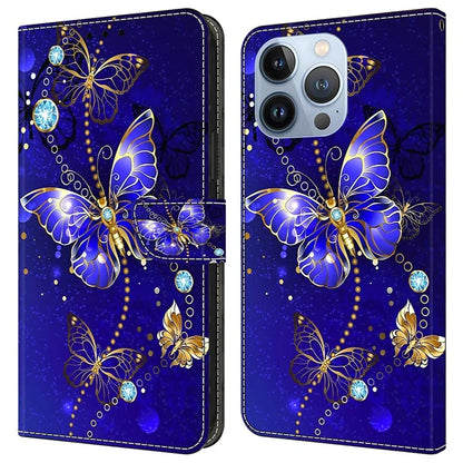 For iPhone 16 Pro Case 3D Pattern PU Leather Wallet Phone Cover with Stand