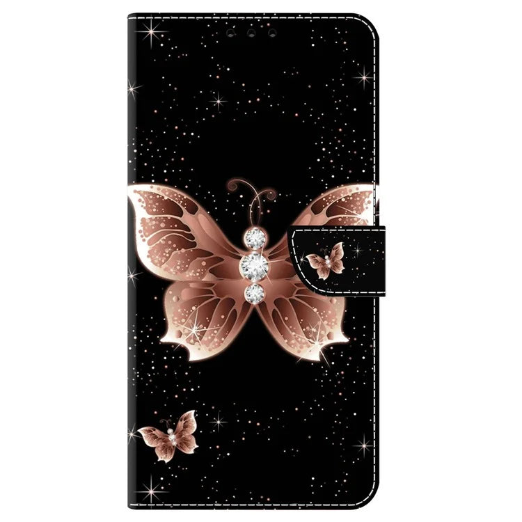 For iPhone 16 Pro Case 3D Pattern PU Leather Wallet Phone Cover with Stand