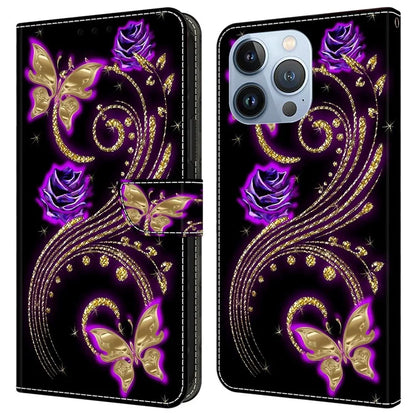 For iPhone 16 Pro Case 3D Pattern PU Leather Wallet Phone Cover with Stand