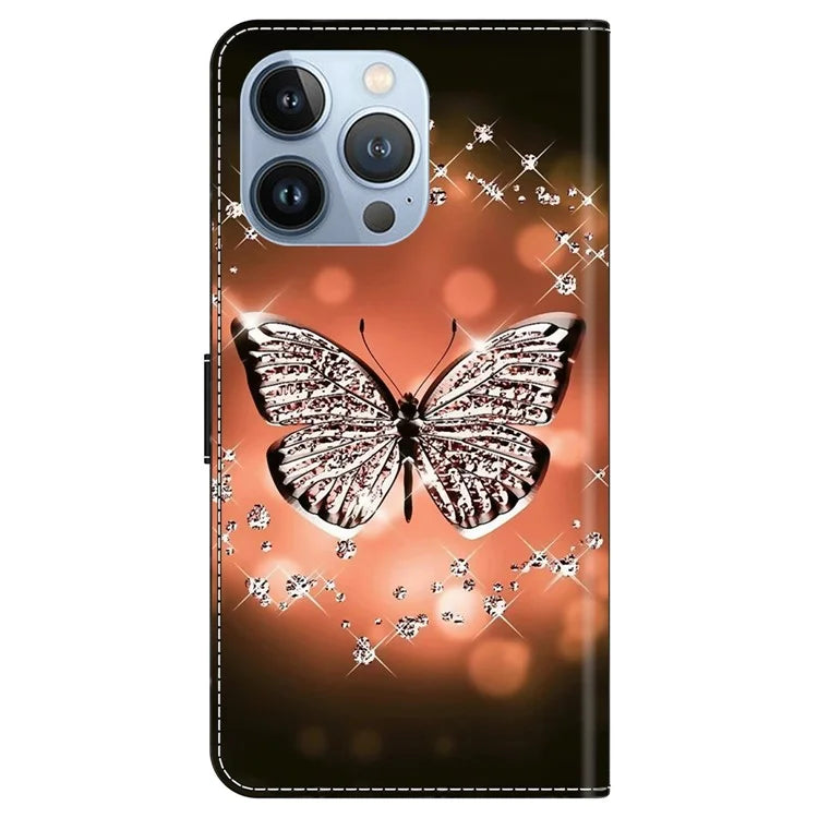 For iPhone 16 Pro Case 3D Pattern PU Leather Wallet Phone Cover with Stand