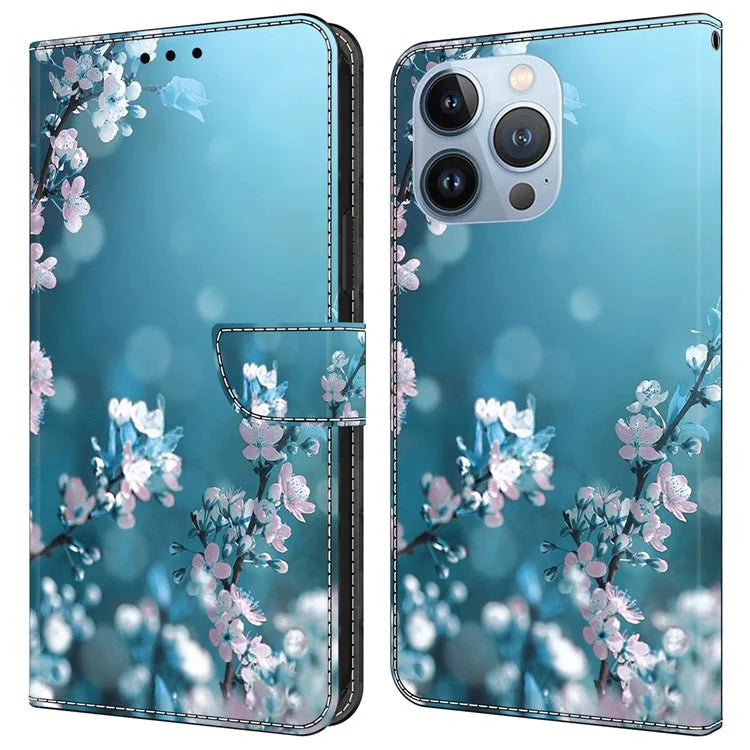 For iPhone 16 Pro Case 3D Pattern PU Leather Wallet Phone Cover with Stand