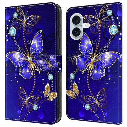 For iPhone 16 Plus Case 3D Pattern PU Leather Wallet Phone Cover with Stand