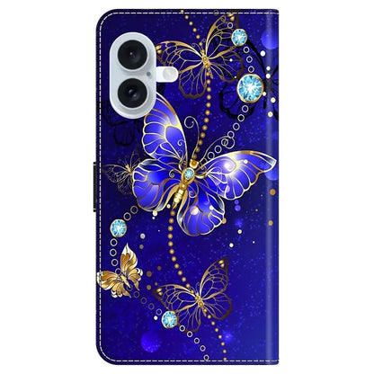 For iPhone 16 Plus Case 3D Pattern PU Leather Wallet Phone Cover with Stand