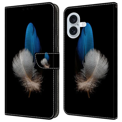 For iPhone 16 Plus Case 3D Pattern PU Leather Wallet Phone Cover with Stand