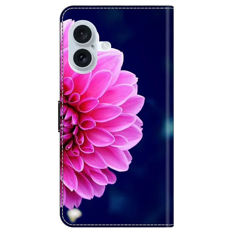 For iPhone 16 Plus Case 3D Pattern PU Leather Wallet Phone Cover with Stand