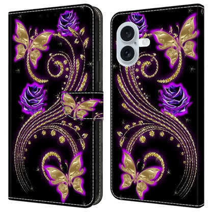 For iPhone 16 Plus Case 3D Pattern PU Leather Wallet Phone Cover with Stand