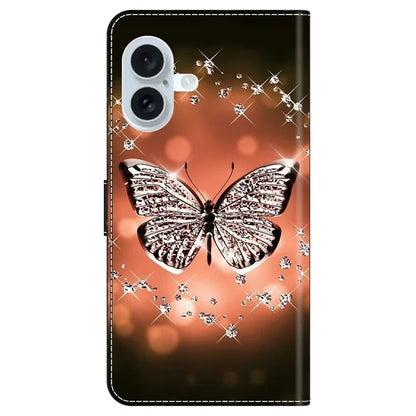 For iPhone 16 Plus Case 3D Pattern PU Leather Wallet Phone Cover with Stand