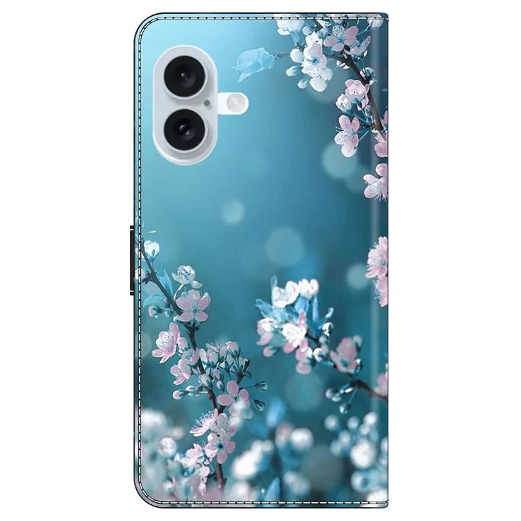 For iPhone 16 Plus Case 3D Pattern PU Leather Wallet Phone Cover with Stand