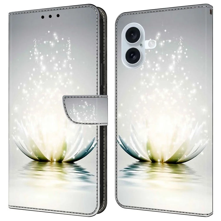 For iPhone 16 Plus Case 3D Pattern PU Leather Wallet Phone Cover with Stand