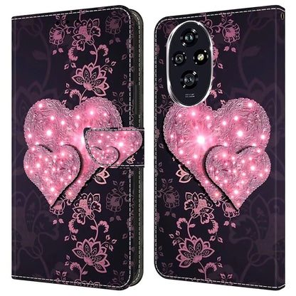 For Honor 200 5G Case 3D Pattern PU Leather Wallet Phone Cover with Stand
