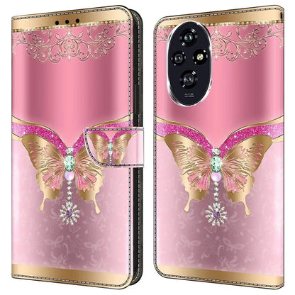 For Honor 200 5G Case 3D Pattern PU Leather Wallet Phone Cover with Stand