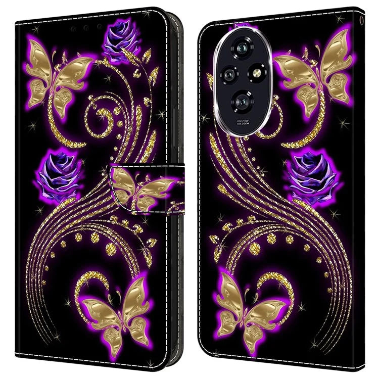For Honor 200 5G Case 3D Pattern PU Leather Wallet Phone Cover with Stand