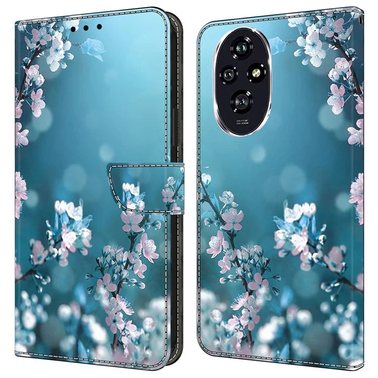 For Honor 200 5G Case 3D Pattern PU Leather Wallet Phone Cover with Stand