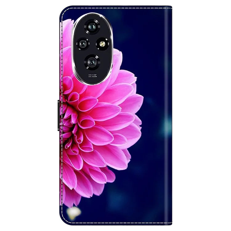 For Honor 200 5G Case 3D Pattern PU Leather Wallet Phone Cover with Stand