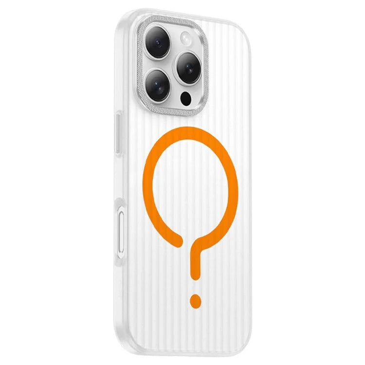 For iPhone 14 Pro Max Case Compatible with MagSafe Corrugated Texture Matte PC Phone Cover