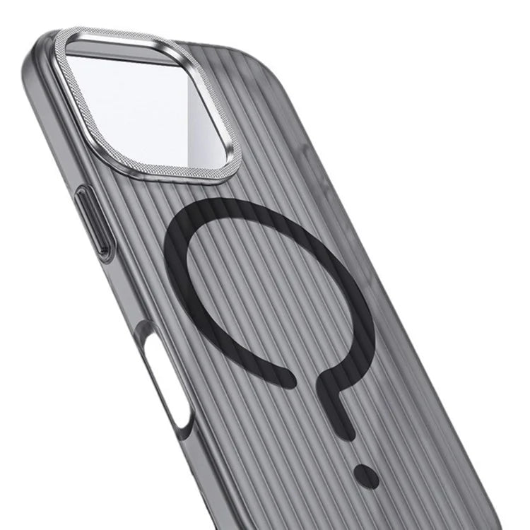 For iPhone 14 Pro Max Case Compatible with MagSafe Corrugated Texture Matte PC Phone Cover