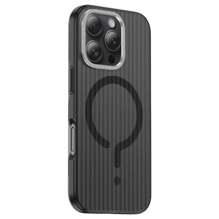 For iPhone 14 Pro Case Compatible with MagSafe Corrugated Texture Matte PC Phone Cover