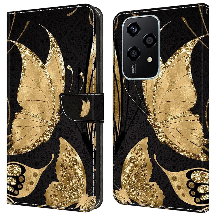 For Honor 200 Lite Wallet Case Magnetic Clasp 3D Pattern Leather Phone Cover