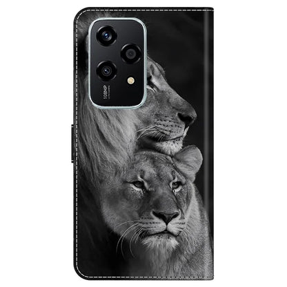 For Honor 200 Lite Wallet Case Magnetic Clasp 3D Pattern Leather Phone Cover