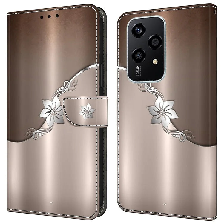 For Honor 200 Lite Wallet Case Magnetic Clasp 3D Pattern Leather Phone Cover