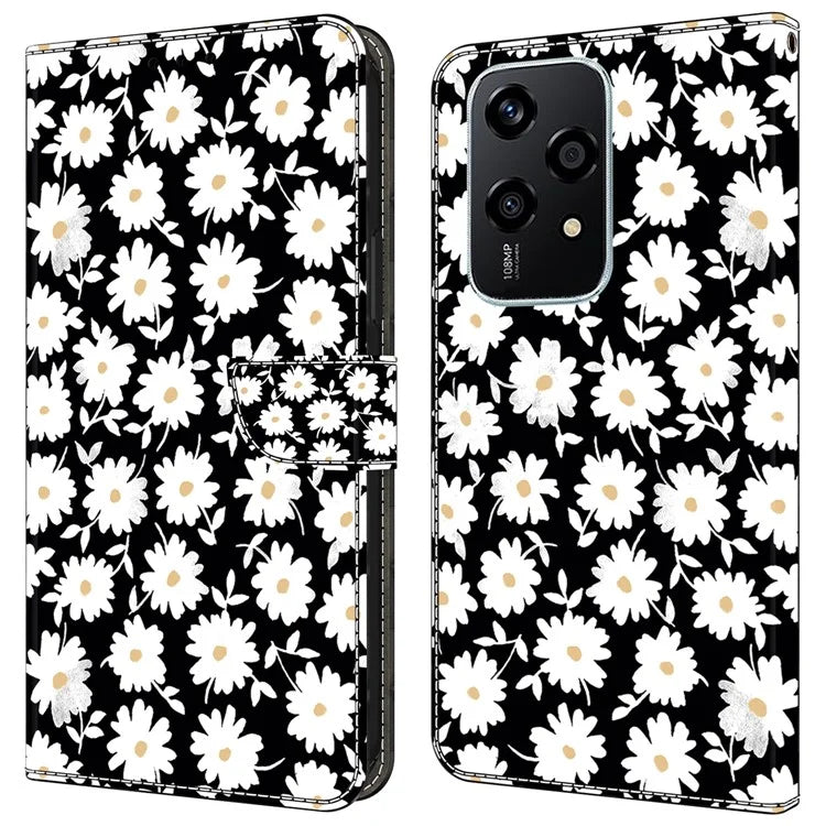 For Honor 200 Lite Wallet Case Magnetic Clasp 3D Pattern Leather Phone Cover