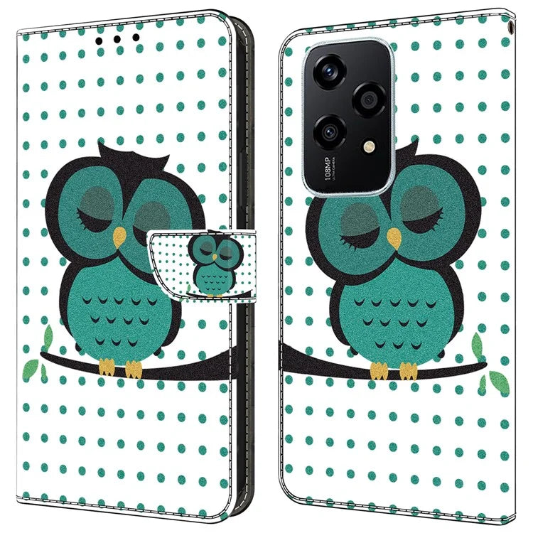 For Honor 200 Lite Wallet Case Magnetic Clasp 3D Pattern Leather Phone Cover