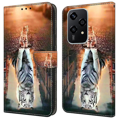 For Honor 200 Lite Wallet Case Magnetic Clasp 3D Pattern Leather Phone Cover