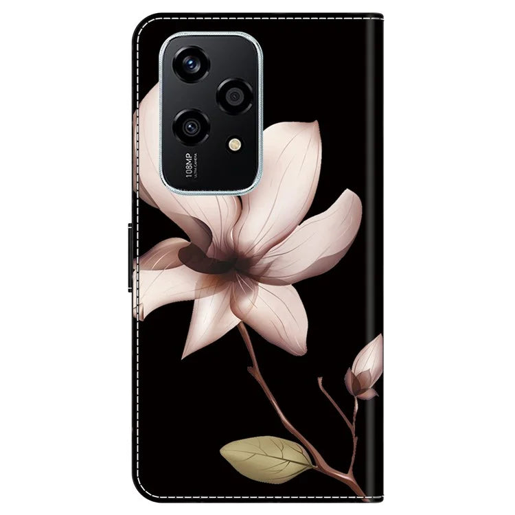 For Honor 200 Lite Wallet Case Magnetic Clasp 3D Pattern Leather Phone Cover
