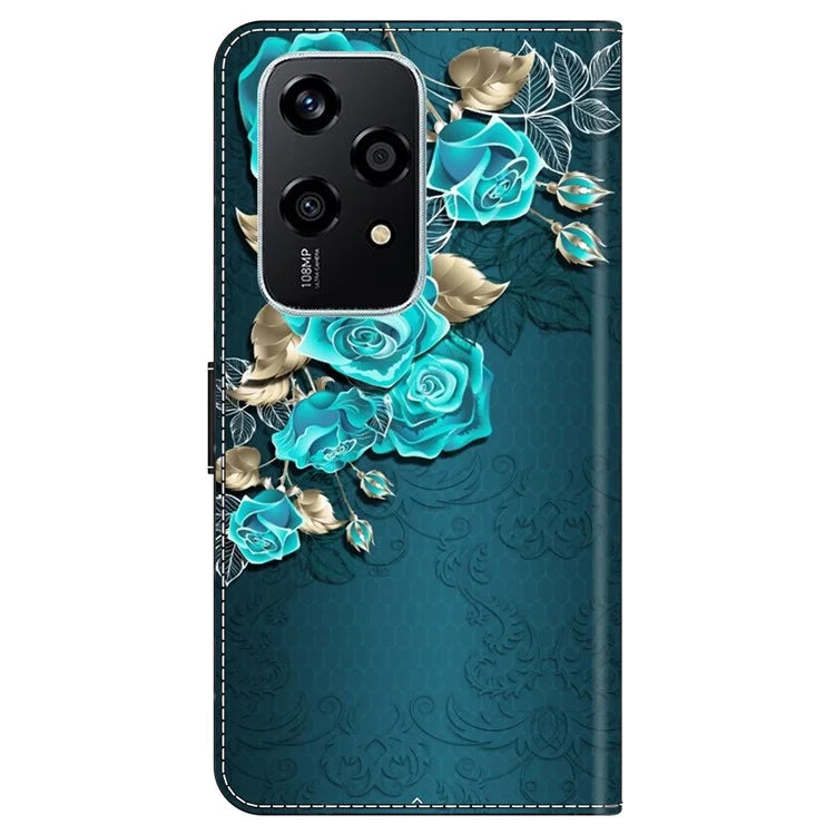 For Honor 200 Lite Wallet Case Magnetic Clasp 3D Pattern Leather Phone Cover
