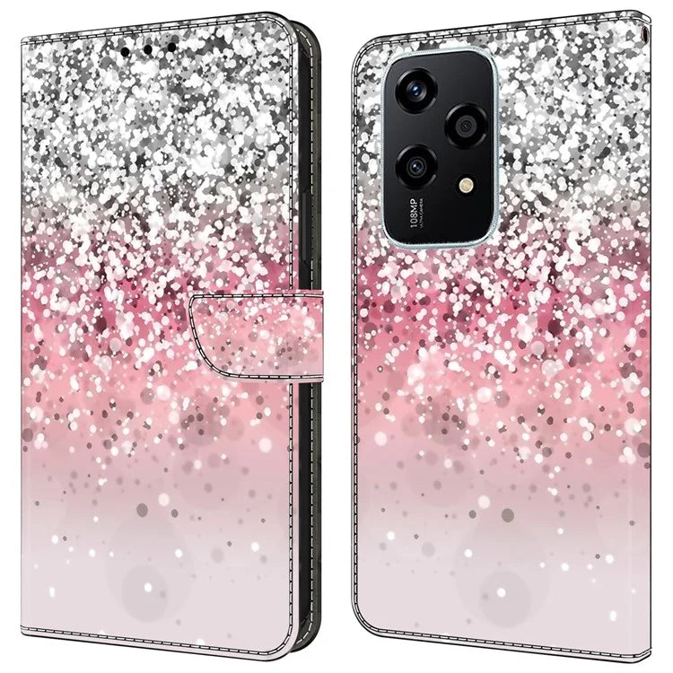 For Honor 200 Lite Wallet Case Magnetic Clasp 3D Pattern Leather Phone Cover