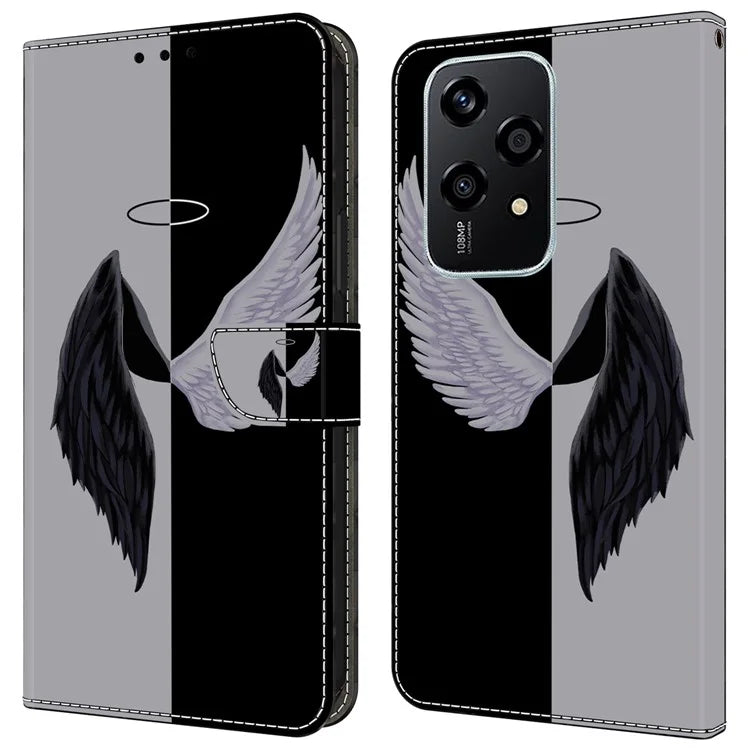 For Honor 200 Lite Wallet Case Magnetic Clasp 3D Pattern Leather Phone Cover