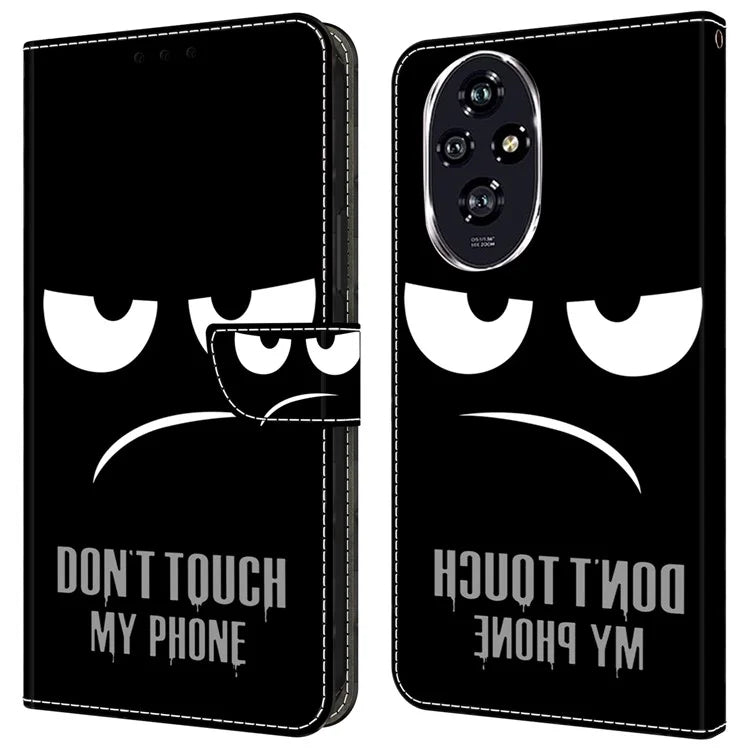 For Honor 200 5G Wallet Case Magnetic Clasp 3D Pattern Leather Phone Cover