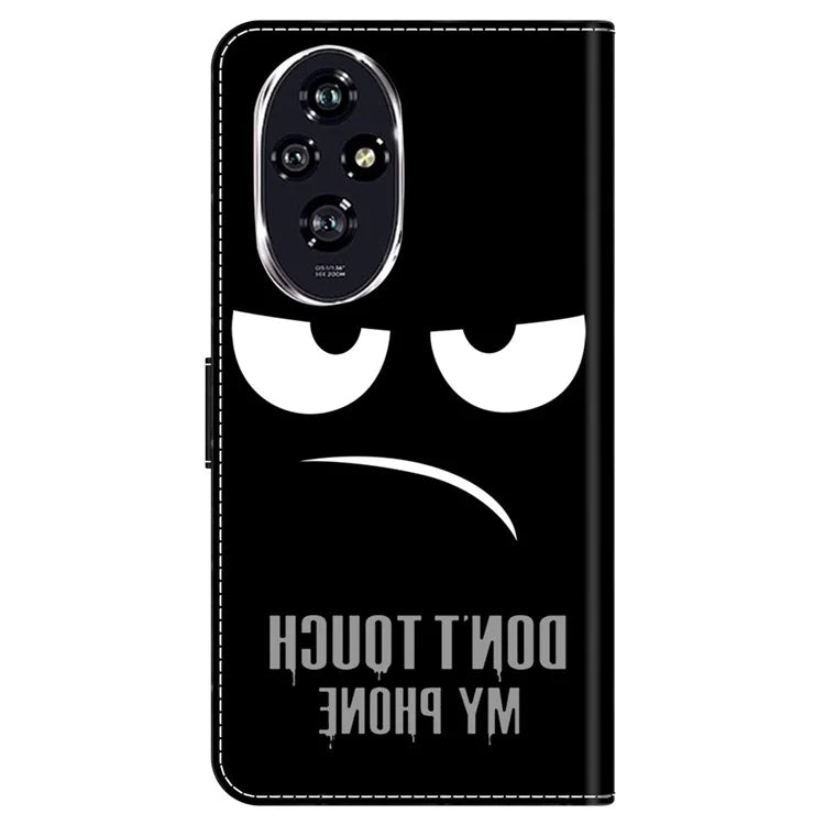 For Honor 200 5G Wallet Case Magnetic Clasp 3D Pattern Leather Phone Cover