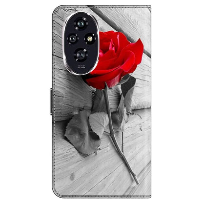 For Honor 200 5G Wallet Case Magnetic Clasp 3D Pattern Leather Phone Cover