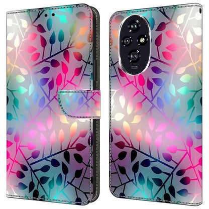 For Honor 200 5G Wallet Case Magnetic Clasp 3D Pattern Leather Phone Cover
