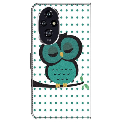 For Honor 200 5G Wallet Case Magnetic Clasp 3D Pattern Leather Phone Cover