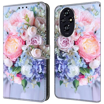 For Honor 200 5G Wallet Case Magnetic Clasp 3D Pattern Leather Phone Cover
